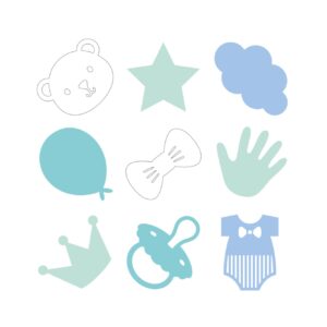 45 silhouettes naissance feutre - 2,5 cm - Artemio