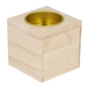 Petit bougeoir 6x6 cm bois - Artemio