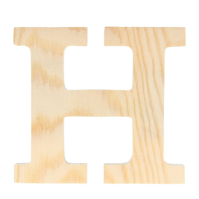 Lettre H - 11.5 cm - bois - Artemio