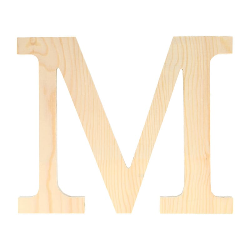 Lettre M - 11.5 cm - bois - Artemio