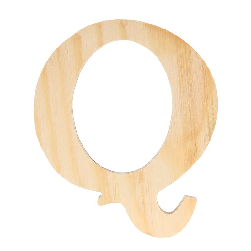 Lettre Q - 11.5 cm - bois - Artemio