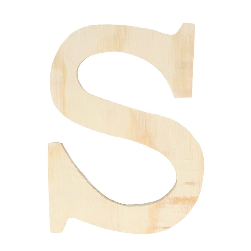 Lettre S - 11.5 cm - bois - Artemio