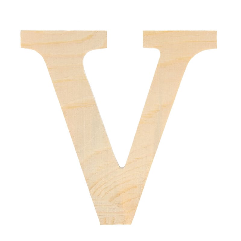 Lettre V - 11.5 cm - bois - Artemio