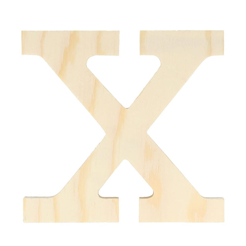 Lettre X - 11.5 cm - bois - Artemio