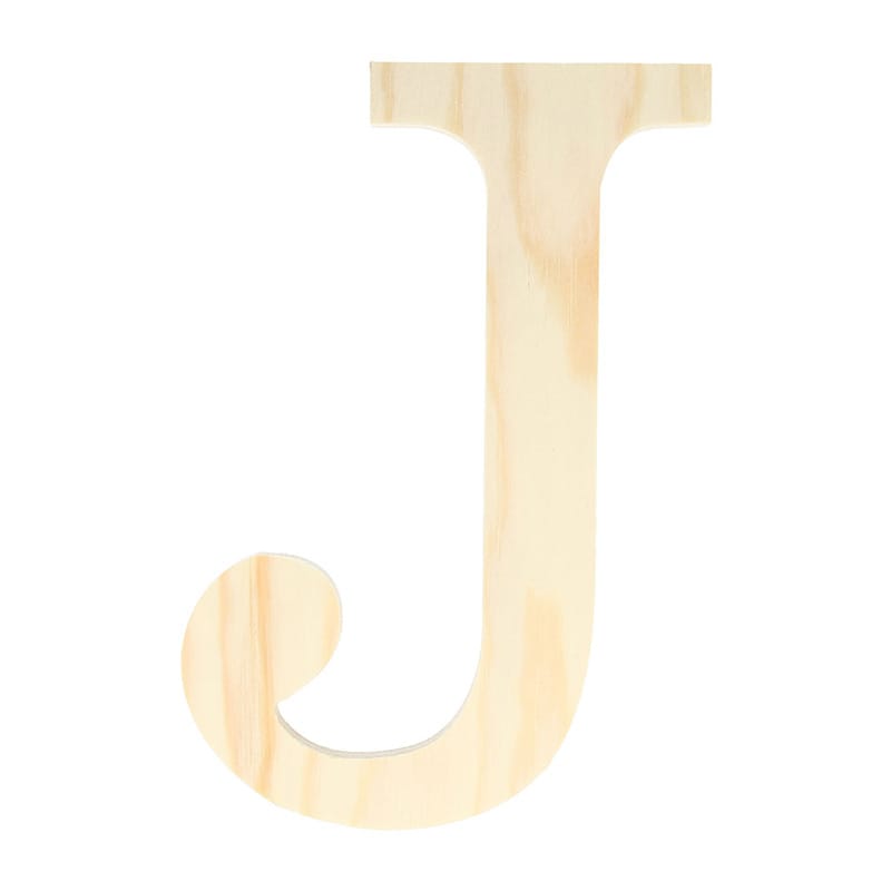 Lettre J - 19 cm - bois - Artemio
