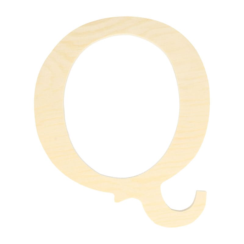 Lettre Q - 19 cm - bois - Artemio