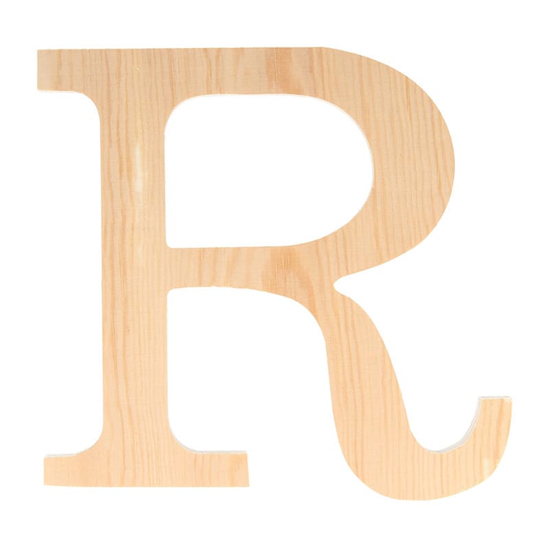 Lettre R - 19 cm - bois - Artemio