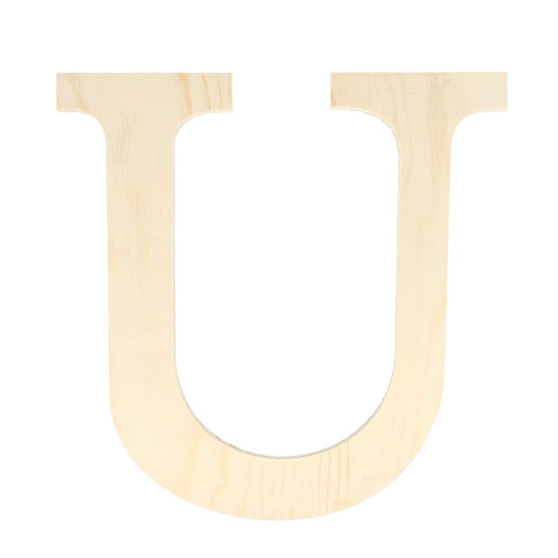 Lettre U - 19 cm - bois - Artemio