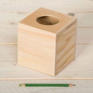 Boîte mouchoirs carrée 14x13x13 cm bois - Artemio