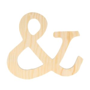 Lettre & - 11.5 cm - bois - Artemio