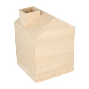 Boîte mouchoirs maison 13x13x19 cm bois - Artemio
