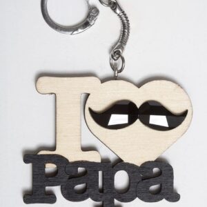 Porte-clés I love papa - 6.5x5.5 cm - Artemio