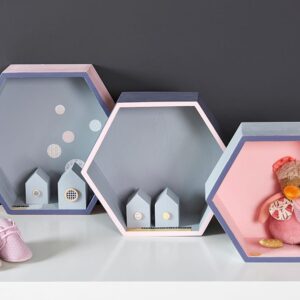 3 étagères murales hexagonales - Artemio