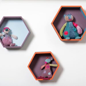 3 étagères murales hexagonales - Artemio