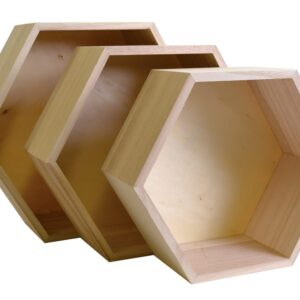 3 étagères murales hexagonales - Artemio