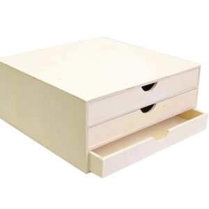 Meuble 3 tiroirs 34.5x34x15.5 cm bois - Artemio