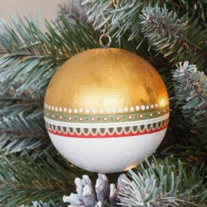 Boule avec cordon 8 cm - bois - Artemio