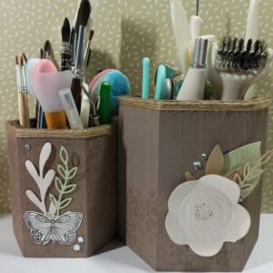 2 pots hexagonaux bois - Artemio