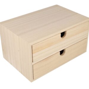 Meuble 2 tiroirs 24x16x13,5 cm bois - Artemio