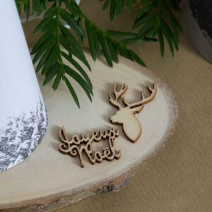 9x3 silhouettes cerf 2,5x0,2 cm bois - Artemio