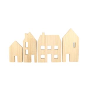 Set 4 maisons - bois - Artemio