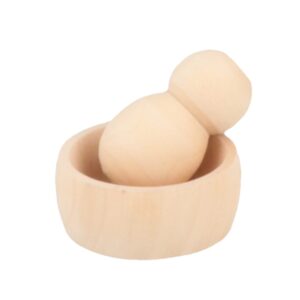 Crèche de Noël 7 pions 18x18x15 cm - bois - Artemio
