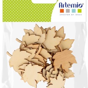 30 silhouettes feuilles - bois - Artemio