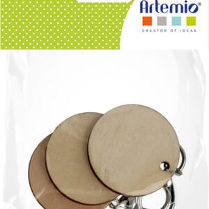 3 porte-clés ronds 5 cm - Artemio