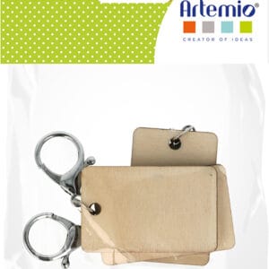 3 porte-clés rectangles 3,5x5,5 cm - Artemio