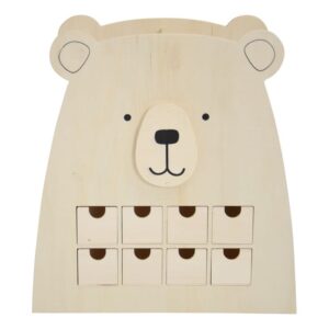 Calendrier de l'Avent ours 33x35,5x13,5 cm - Artemio