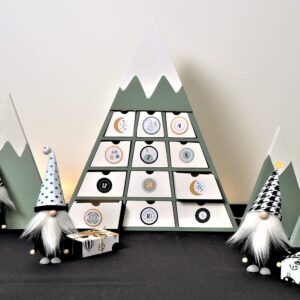 Calendrier de l'Avent montagne 34x12,5x40,5 cm - Artemio