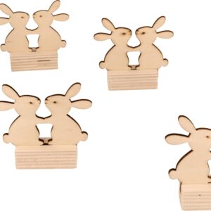 6 porte-noms lapins - bois - Artemio