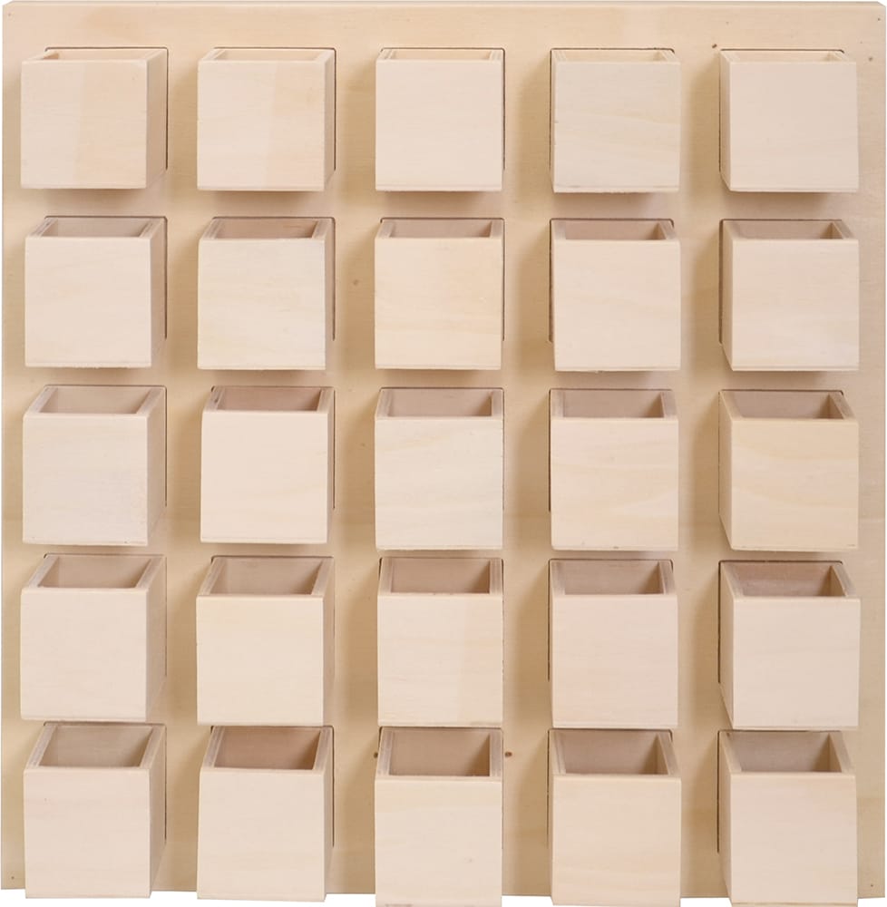 Calendrier de l'Avent carré 36x36x7,5 cm - Artemio