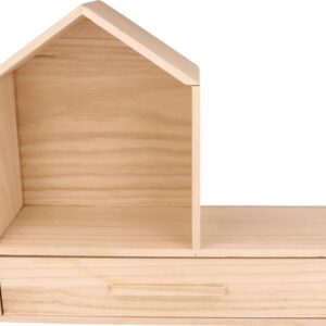 Étagère maison 32x28x12 cm - bois - Artemio