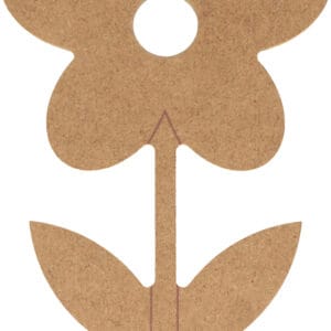 Silhouette fleur 8x15 cm - MDF - Silhwood