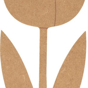 Silhouette fleur 5,5x15 cm - MDF - Silhwood