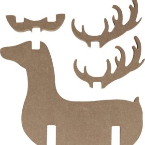 Silhouette 3D cerf 27x40 cm - MDF - Silhwood