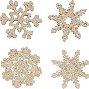 4x3 silhouettes en bois flocons - Artemio