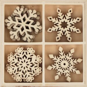 4x3 silhouettes en bois flocons - Artemio