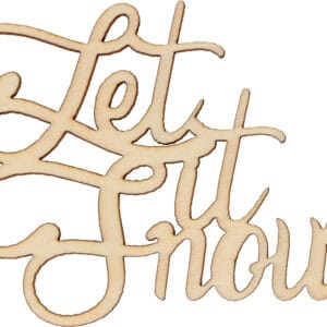 Let it snow mot en bois- 8x6 cm - Artemio