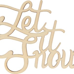 Let it snow mot en bois- 16x12 cm - Artemio