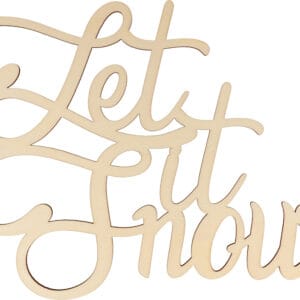 Let it snow mot en bois 28x21 cm - Artemio