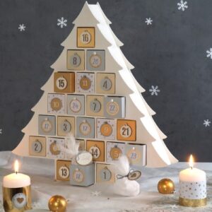 Calendrier de l'Avent sapin 43,5x45x6,5 cm - Artemio