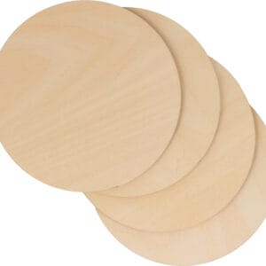 4 sous-tasses rondes 10 cm bois - Artemio