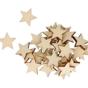 30 silhouettes en bois étoiles - Artemio