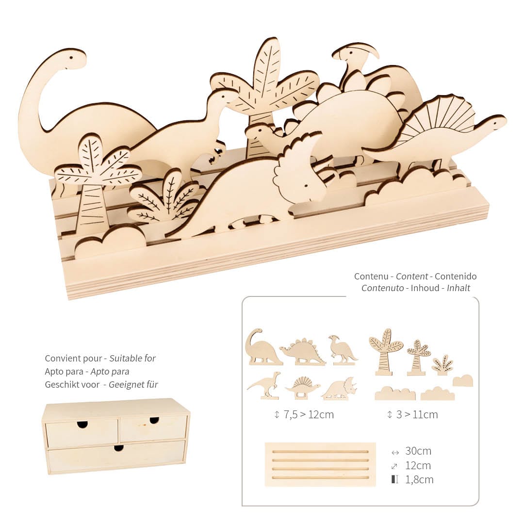 Kit silhouettes en bois palmiers - Artemio