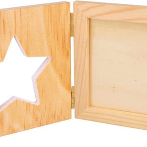 Cadre photo en bois étoile 25x12,5 cm - Artemio