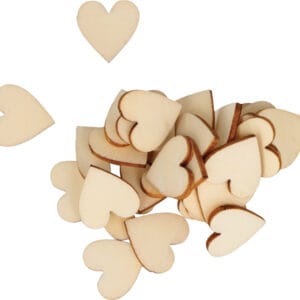 30 silhouettes en bois coeurs - Artemio