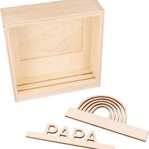 Cadre vitrine 3D papa en bois 15x15 cm - Artemio