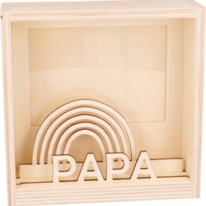 Cadre vitrine 3D papa en bois 15x15 cm - Artemio